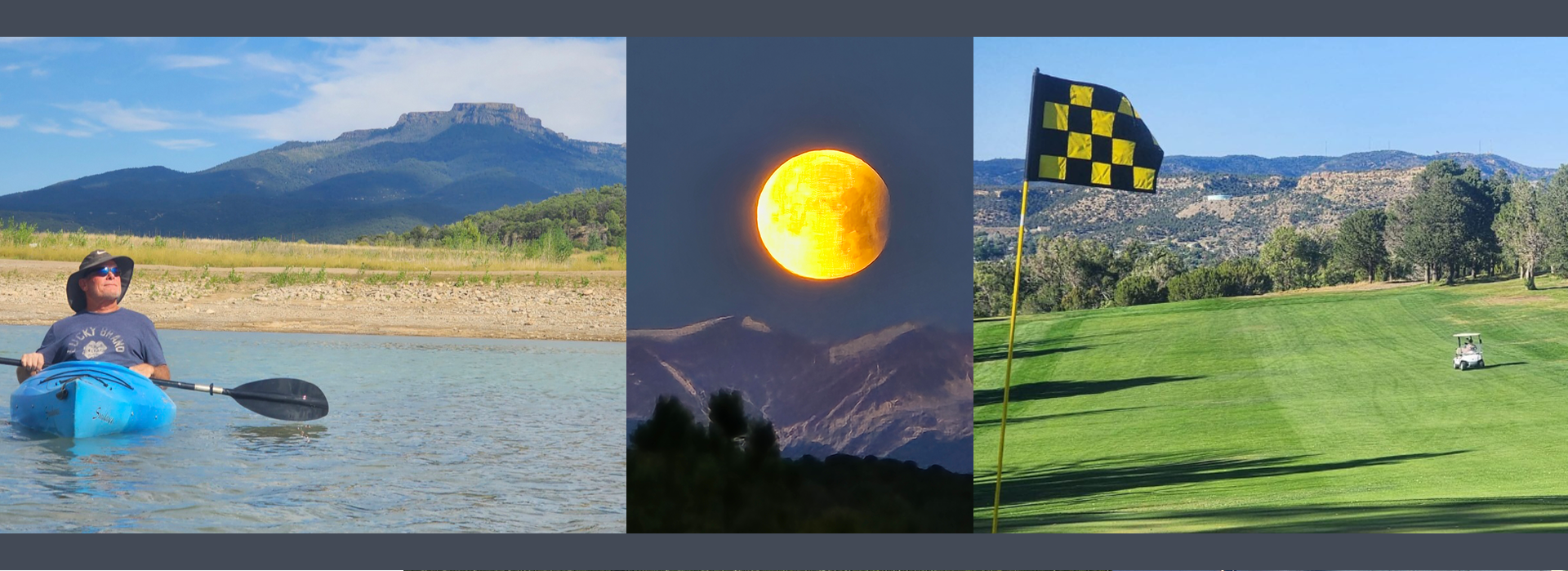 Trinidad Nature Photos - Trinidad Lake STate Park, Full Moon Over Sangre De Cristos, TrinidadGolfCourse